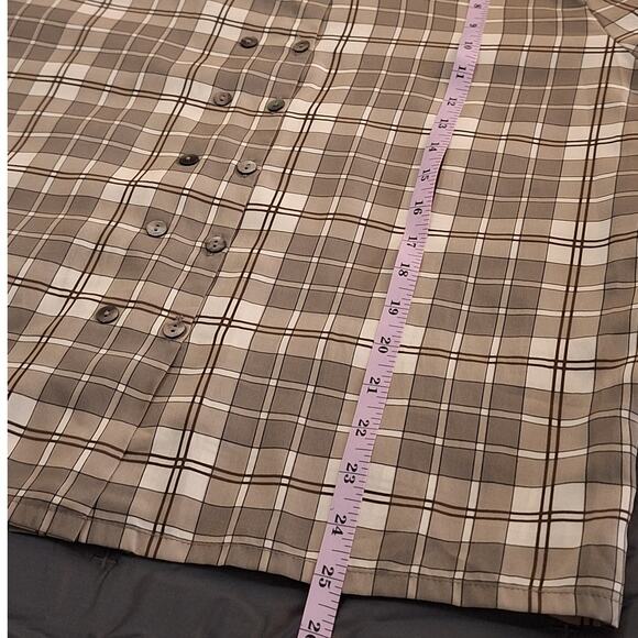 Jaeger Shirt Women's Medium Vintage Preppy Plaid Light Academia Regency Regal - Picture 8 of 9